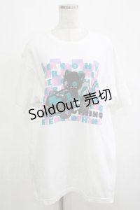 NieR Clothing / プリントCOTTON CUTSEW XL 白 H-25-04-19-054-PU-TO-KB-ZH