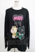 NieR Clothing / プリントSWEAT  XL 黒 H-25-04-19-055-PU-TO-KB-ZH