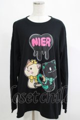 NieR Clothing / プリントSWEAT  XL 黒 H-25-04-19-055-PU-TO-KB-ZH