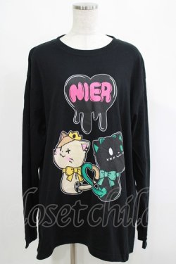 画像1: NieR Clothing / プリントSWEAT  XL 黒 H-25-04-19-055-PU-TO-KB-ZH