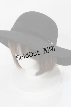 画像1: axes femme / 蝶チャーム付キャペリンハット  ブラック H-25-04-19-1001-AX-AC-NS-ZH