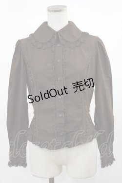 画像1: Innocent World / チュールレースプレーンブラウス S ブラウン H-25-04-19-1038-IW-BL-NS-ZH
