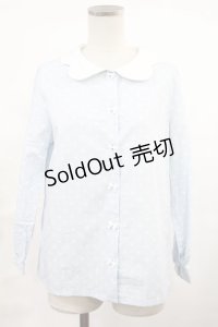 Nile Perch / スカラップドットブラウス Free サックス H-25-04-19-1039-LO-BL-NS-ZH