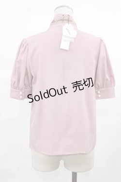 画像2: Ank Rouge / ロゴリボンブラウス M ピンク H-25-04-19-1040-CA-BL-NS-ZH