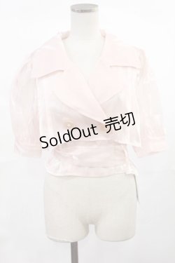 画像1: Melt the lady / シースルーショートトレンチトップス Free ピンク H-25-04-19-1041-PU-BL-NS-ZH