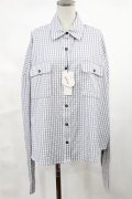 Ank Rouge / バックプリントゆるシャツ M グレー H-25-04-19-1042-CA-BL-NS-ZH