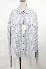 Ank Rouge / バックプリントゆるシャツ M グレー H-25-04-19-1042-CA-BL-NS-ZH