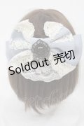 ALICE and the PIRATES / ロージアエンプレスリボンバレッタ  サックス×生成り H-25-04-19-1011-PA-AC-NS-ZH