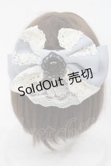 ALICE and the PIRATES / ロージアエンプレスリボンバレッタ  サックス×生成り H-25-04-19-1011-PA-AC-NS-ZH