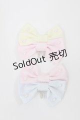 Angelic Pretty / カラフルツインコーム  ピンク/サックス/イエロー H-25-04-19-1014-AP-AC-NS-ZH