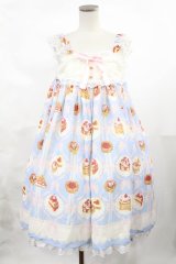 Angelic Pretty / Sweet Bakeryジャンパースカート F サックス H-25-04-19-1030-AP-OP-NS-ZH