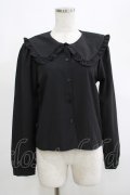 NieR Clothing / フリル襟ブラウス  黒 H-25-04-19-059-PU-BL-KB-ZH