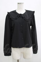 NieR Clothing / フリル襟ブラウス  黒 H-25-04-19-059-PU-BL-KB-ZH