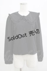 NieR Clothing / フリル襟ブラウス  黒 H-25-04-19-059-PU-BL-KB-ZH
