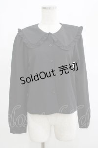 NieR Clothing / フリル襟ブラウス  黒 H-25-04-19-059-PU-BL-KB-ZH