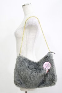 Katie / FUR bag  グレー H-25-04-19-069-LO-BG-KB-ZH
