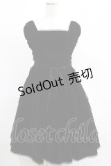 ATELIER PIERROT / ダブルレースアップベロアワンピース F ブラック H-25-04-19-009-EL-OP-NS-ZT103