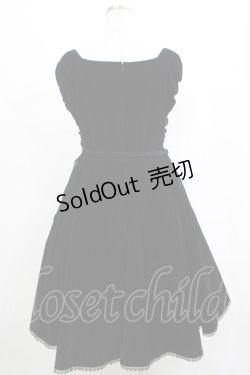 画像3: ATELIER PIERROT / ダブルレースアップベロアワンピース F ブラック H-25-04-19-009-EL-OP-NS-ZT103