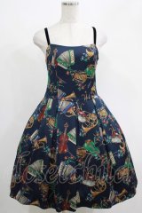 Jane Marple / 楽器ストラップドレス  ネイビー H-25-04-19-010-JM-OP-KB-ZT105