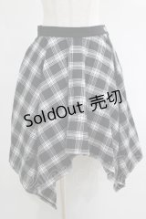 SEX POT ReVeNGe / チェックイレギュラースカート  黒 H-25-04-19-016-SP-SK-KB-ZH