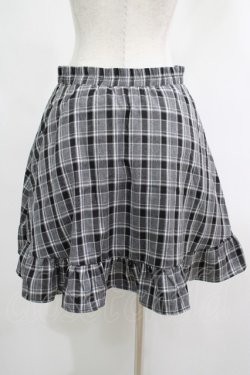 画像3: NieR Clothing / チェックフリルスカート  グレー H-25-04-19-021-PU-SK-KB-ZH