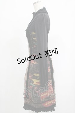 画像2: Ozz oneste / 和柄キャミワンピ＆ハイネックカットソーSET  黒 H-25-04-19-022-OO-OP-KB-ZH