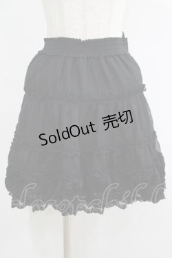 画像1: axes femme / ストライプシフォンスカート M ブラック H-25-04-20-027-AX-SK-NS-ZH