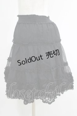 画像2: axes femme / ストライプシフォンスカート M ブラック H-25-04-20-027-AX-SK-NS-ZH