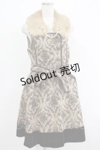 axes femme / ファーティペット付きジャンパースカート M ベージュ H-25-04-20-032-AX-OP-NS-ZH