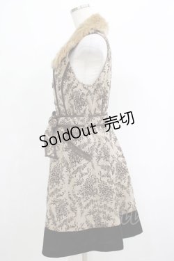 画像2: axes femme / ファーティペット付きジャンパースカート M ベージュ H-25-04-20-032-AX-OP-NS-ZH