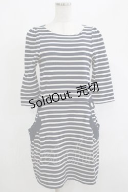 画像1: Franche Lippee / ボーダーワンピース M ネイビー H-25-04-20-033-LO-OP-NS-ZH