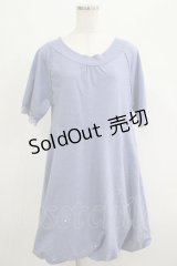 axes femme / パール使いワンピース M ブルー H-25-04-20-034-AX-OP-NS-ZH