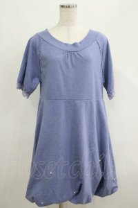 axes femme / パール使いワンピース M ブルー H-25-04-20-034-AX-OP-NS-ZH