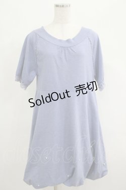 画像1: axes femme / パール使いワンピース M ブルー H-25-04-20-034-AX-OP-NS-ZH