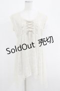 axes femme / レース切替チュニック M アイボリー H-25-04-20-035-AX-BL-NS-ZH