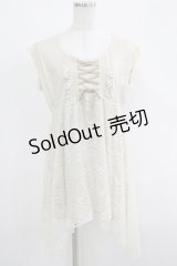 axes femme / レース切替チュニック M アイボリー H-25-04-20-035-AX-BL-NS-ZH