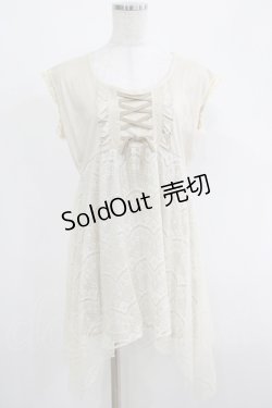画像1: axes femme / レース切替チュニック M アイボリー H-25-04-20-035-AX-BL-NS-ZH