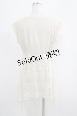 画像3: axes femme / レース切替チュニック M アイボリー H-25-04-20-035-AX-BL-NS-ZH