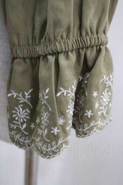 画像4: axes femme / 袖刺繍ZIPジャケット M カーキ H-25-04-20-037-AX-JA-NS-ZH