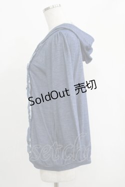 画像2: axes femme / シフォン切替パーカー M ネイビー H-25-04-20-040-AX-TO-NS-ZH