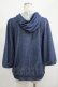 画像3: axes femme / シフォン切替パーカー M ネイビー H-25-04-20-040-AX-TO-NS-ZH (3)