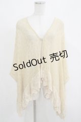 axes femme / 透かし編みケープ M イエロー H-25-04-20-044-AX-TO-NS-ZH