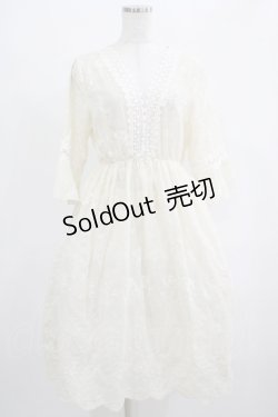 画像1: axes femme / キャミワンピ付きレースチュニ M アイボリー H-25-04-20-005-AX-OP-NS-ZH