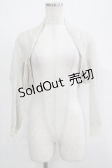 axes femme / 透かし編みボレロ M グレー H-25-04-20-046-AX-TO-NS-ZH