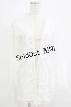画像1: axes femme NOSTALGIE / フレアー袖カーディガン M オフ H-25-04-20-047-AX-TO-NS-ZH