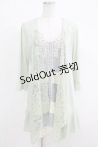 axes femme / レイヤードストライプチュニック M ミント/ブルー H-25-04-20-049-AX-OP-NS-ZH