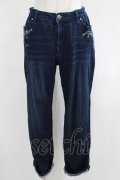 axes femme / 刺繍入デニムパンツ L インディゴ H-25-04-20-050-AX-PA-NS-ZH