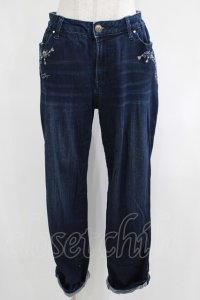 axes femme / 刺繍入デニムパンツ L インディゴ H-25-04-20-050-AX-PA-NS-ZH