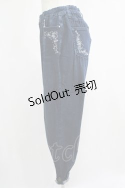 画像2: axes femme / 刺繍入デニムパンツ L インディゴ H-25-04-20-050-AX-PA-NS-ZH