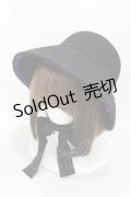 Moi-meme-Moitie / クロスロゴチャームカトリーヌハット  ブラック×ブルー H-25-04-20-1001-MO-AC-KB-ZH